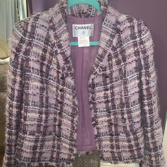 CHANEL Jackets & Blazers - Chanel Tweed Purple Jacket
